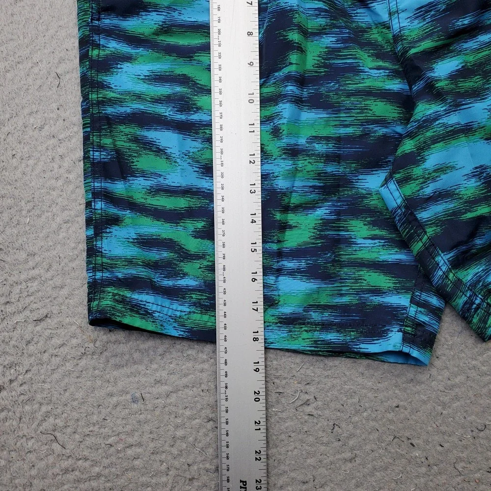 Nautica Swim Shorts Mens L Multi Abstract Pattern Lined Water Polo Drawstring